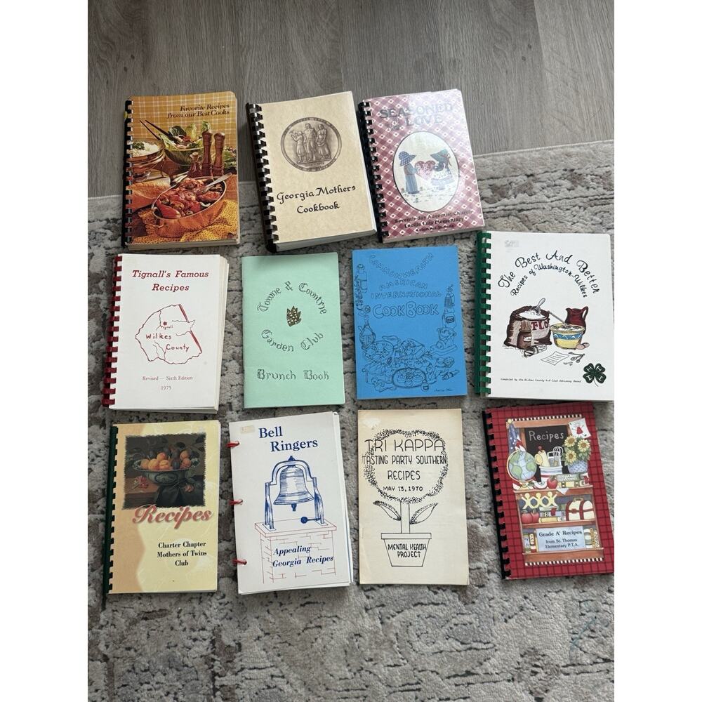 Vtg Community Cookbooks From Georgia / Indiana Ranging From 70’s - 90’s